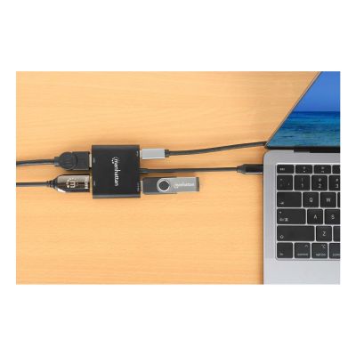 8. Manhattan 154321 Kabeladapter 0,15 m USB Typ-C 2 x HDMI Schwarz