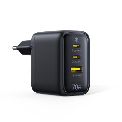 4. Baseus EnerFill FE22 70W Wandladegerät 2 x USB-C + USB-A - Schwarz