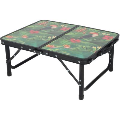 5. Klappbarer Campingtisch 60 x 45 x 25/56 cm Blume