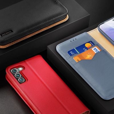 21. Dux Ducis Hivo Leather Flip Cover Echtleder Geldbörse für Karten und Dokumente Samsung Galaxy S22+ (S22 Plus) Schwarz