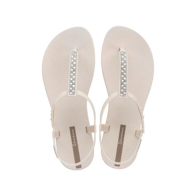 6. Ipanema Sandal Class Damen-Flip-Flop-Sandalen in Beige mit Strasssteinen