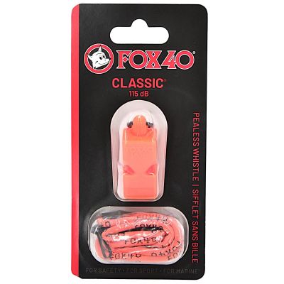 4. FOX 40 KLASSISCHE ORANGE PFEIFE MIT SCHNUR