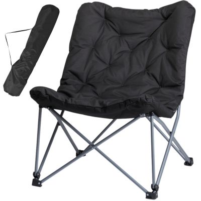 Hochwertiger Deluxe-Campingstuhl mit Kissen, Anthrazit, Redcliffs