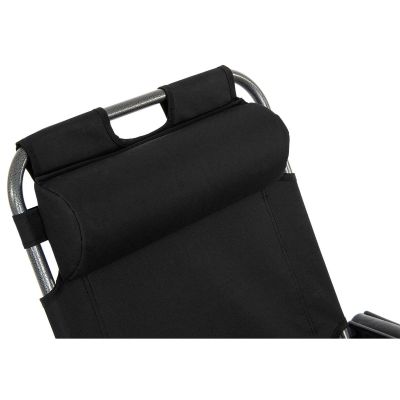 14. Höhenverstellbarer Stuhl mit Kopfstütze, schwarz