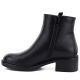 3. Schwarze Sergio Leone Damen-Ankle-Boots aus Leder mit Blockabsatz