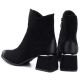 5. Schwarze Wildleder-Ankle-Boots mit hohem Absatz für Damen, Potocki SZ12875