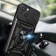 3. Hybrid Armor Camshield Hülle mit Ständer und Kameraabdeckung für iPhone 15 Plus – Blau