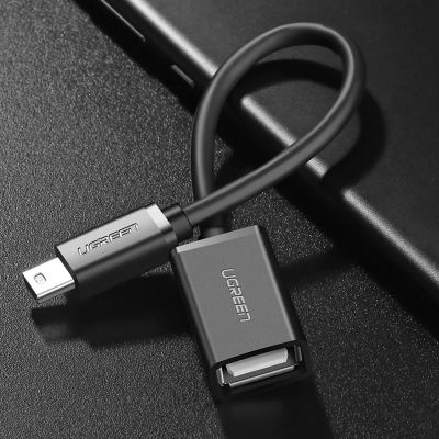 8. Ugreen US249 10383 Mini-USB-B (männlich) / USB-A (weiblich) OTG-Adapter 10 cm – grau