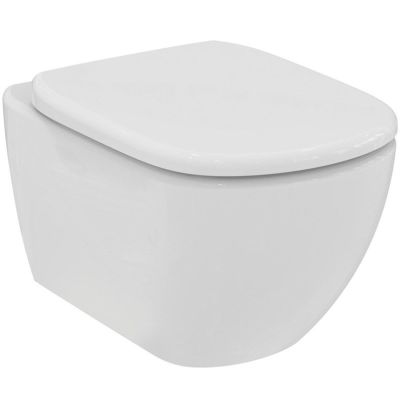 Hänge-WC Tesi randlos mit Deckel weiß