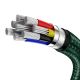 7. Baseus Cafule Series Metal Data USB-C / USB-C PD QC SCP 100W 5A 2 m Kabel - Grün