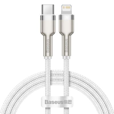BASEUS USB-C Lightning-Kabel mit PD-Anschluss, 1 m, weiß