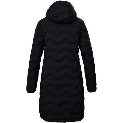 2. Killtec KOW 9 Damen Funktionsparka, gesteppt, mit Kapuze, Reißverschluss, wasserdicht, schwarz (41806/200)