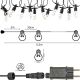 11. Party-Lichterkette für den Außenbereich, 12 Spiralen, 12 LED-Lampen, 6,3 m, 230 V