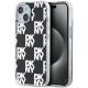 DKNY IML Checkered Mono Pattern Hülle für iPhone 15 Plus / 14 Plus – Schwarz