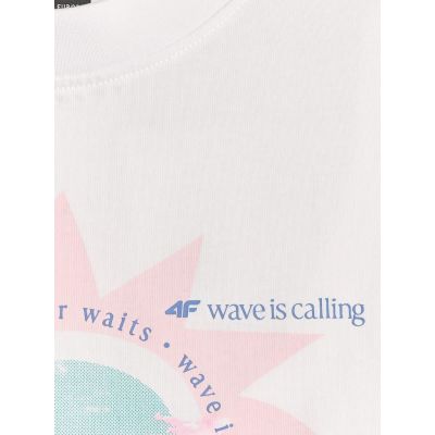 6. Damen-T-Shirt mit Aufdruck 4F 4FRSS26TTSHF4536-10S