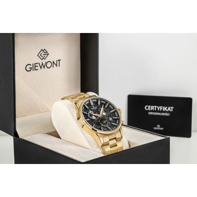 7. Herrenuhr Giewont Chronograph Saphir Gold Schwarz GW4580-B4