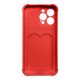 2. Card Armor Case Pouch Cover für iPhone 11 Pro Card Wallet Silikon Air Bag Armor Red