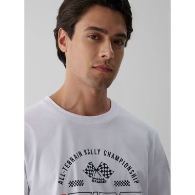 3. Herren-T-Shirt mit Aufdruck, regulär, Größe 4F 4FRAW26TTSHM4470-10S