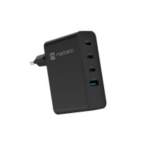 NATEC RIBERA GAN Wandladegerät 3x USB-C 1x USB-A 100W Schwarz