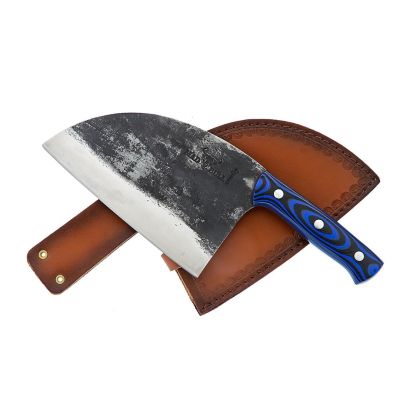 Serbisches Samura Mad Bull Küchenmesser 18 cm, blau