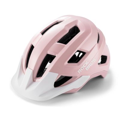 Rockbros LK-67 Jugend-Fahrradhelm mit abnehmbarem Visier 54–58 cm – Pink