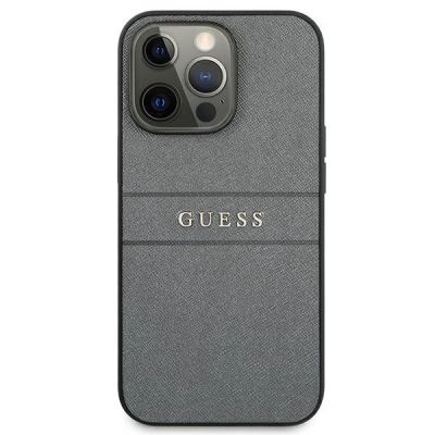 3. Guess GUHCP13LPSASBGR iPhone 13 Pro / 13 6,1" grau/graues Saffiano-Armband