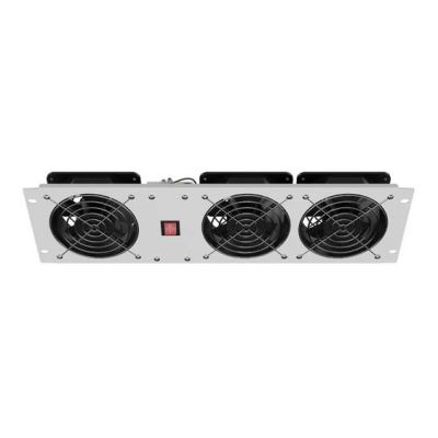 2. LANBERG Vertikal-Lüftungspanel 3 HE 19" für Rack-Schränke, drei Lüfter, 230 V, grau