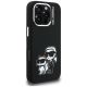 4. Karl Lagerfeld Silikon-Hülle Karl&Choupette Sketch MagSafe für iPhone 16 Pro Max – Schwarz