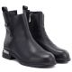 4. Schwarze Damen-Ankle-Boots aus Leder D&A S.Barski MK62-7025