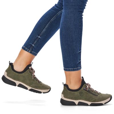 33. Bequeme Rieker W RKR610 grüne Schuhe