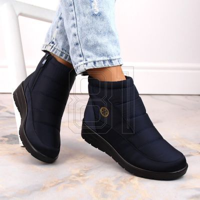 6. News W EVE437B marineblaue Schneestiefel mit Keilabsatz