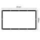 MACLEAN Projektionsleinwand, 84", 177 x 99 cm, 25 mm Rand, 16:9, Spannhaken MC-980