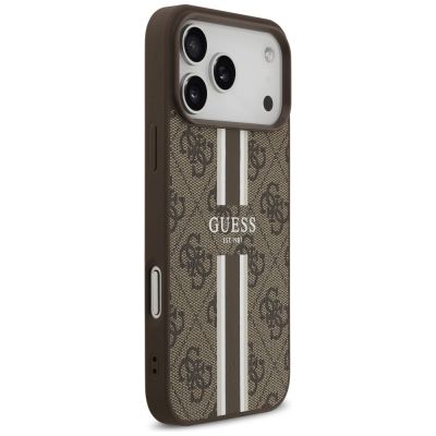 4. Guess 4G MagSafe-Hülle mit Printstreifen für iPhone 17 Pro Max – braun