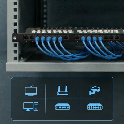 9. Patchpanel Extralink EX.9663 (0,5U; Kat. 6; 24xRJ-45)
