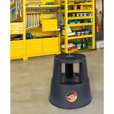 4. Wedo 212 312 Tritthocker, Polypropylen (PP), thermoplastisches Elastomer, Anthrazit
