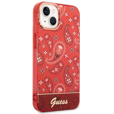 4. Guess GUHCP14SHGBNHR iPhone 14 6,1" rot/rotes Hardcase Bandana Paisley