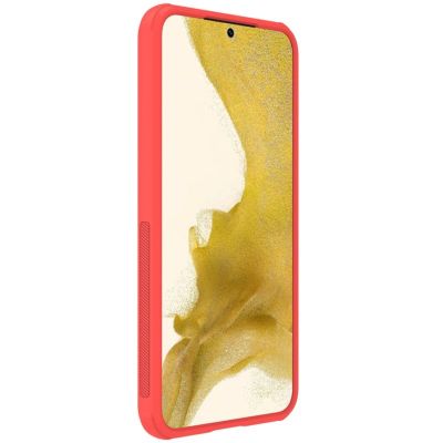 6. Nillkin Super Frosted Shield Pro Hülle für Samsung Galaxy S23+ gepanzerte Hülle + Telefonständer rot