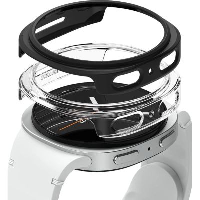 Ringke Slim 2er-Pack Hülle für Samsung Galaxy Watch 8 44 mm - Transparent-Mattschwarz