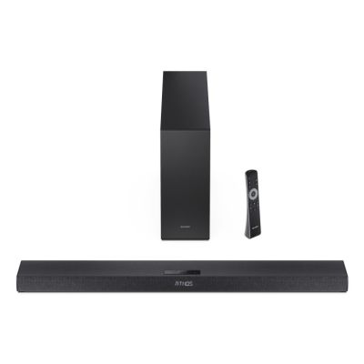 3. Sharp 2.1-Kanal Ultra-Slim Dolby Atmos/DTS Virtual:X Soundbar mit kabellosem Subwoofer HT-SBW320 360W Bluetooth-Konnektivität Kabellose Verbindung