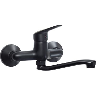 Boro nero black Deante Wandwaschtischarmatur
