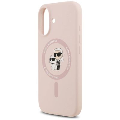 6. Karl Lagerfeld Silikon Karl&Choupette Ring MagSafe Case für iPhone 17 - Pink
