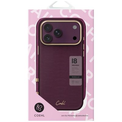 5. Uniq Coehl Mirelle Magnetische Ladehülle für iPhone 18 Pro Max / 17 Pro Max – Burgunderrot