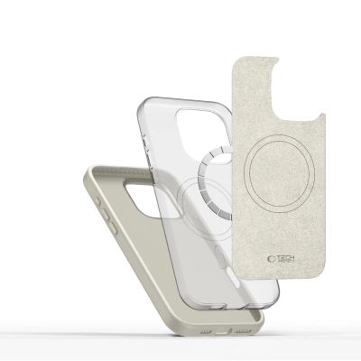 3. Tech-Protect Silikon PU MagSafe Hülle für iPhone 16 Pro – Beige
