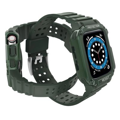 3. Schutzarmband für Apple Watch 38/40/41 mm Panzergehäuse-Armband - Grün
