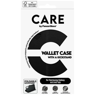 5. CARE by PanzerGlass Wallet Case M. Kickstand für Samsung Galaxy M17 5G / A17 / A17 5G - Schwarz