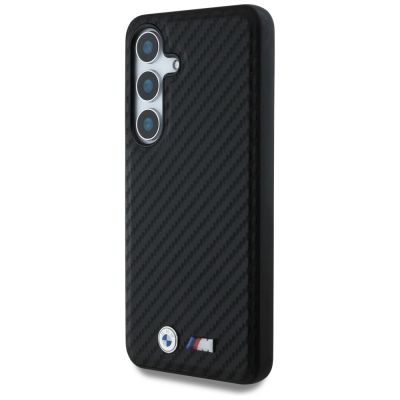 2. BMW Leder Carbon MagSafe Case für Samsung Galaxy S25 - Schwarz