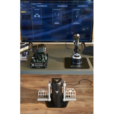 8. Thrustmaster TPR Rudder Schwarz, Silber USB Flugsimulation Analog PC
