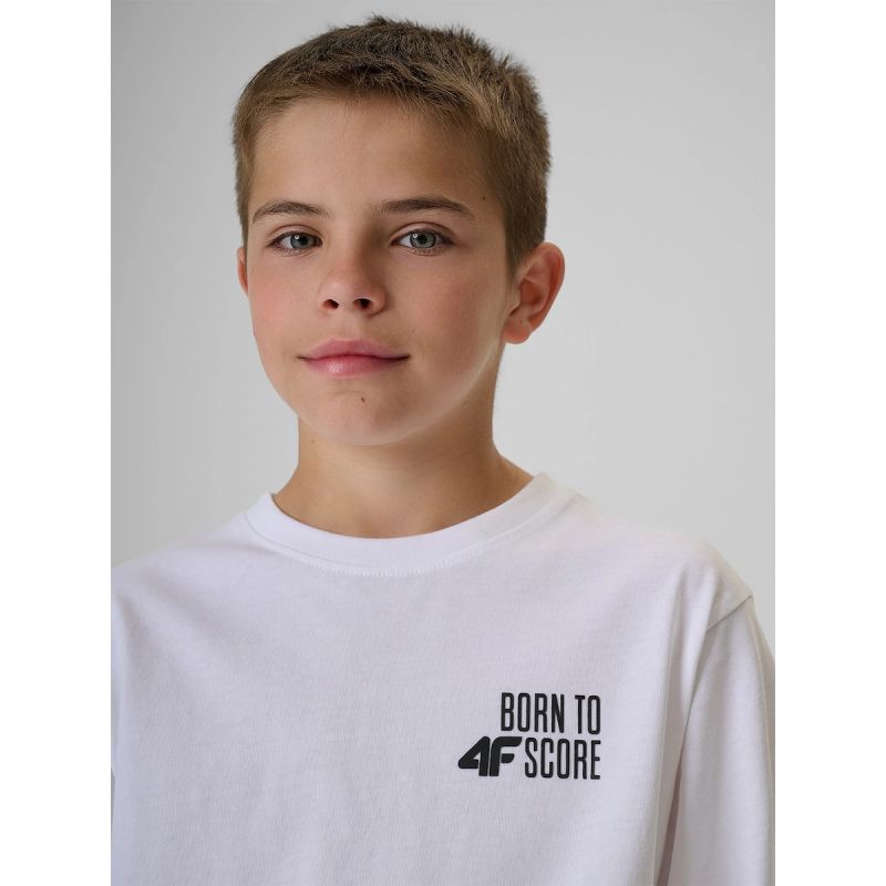 3. Locker geschnittenes Jungen-T-Shirt mit Aufdruck 4F 4FJRSS26TTSHM4277-10S