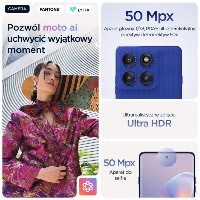 19. Motorola Edge 60 Pro 5G 12/512GB Schillerndes Blau