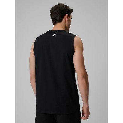 2. Ärmelloses, locker sitzendes Herren-T-Shirt aus glattem Material, Größe 4F 4FRSS26TSLEM330-20S
